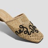 image:imageVIVAIA Maura SquareToe Mesh Sandals for Women Breathable StretchKnit Flats for VacationNatural  Black