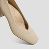 image:imageVIVAIA Megan Womens SquareToe Block Heel Pumps Arch Support VCut Vamp Block HeelAlmond