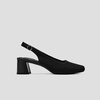 image:imageVIVAIA Mikko Womens Margot Slingback Heels Square Toe Knit Upper Platform Block Heel Arch SupportBlack