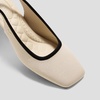 image:imageVIVAIA Mikko Womens Margot Slingback Heels Square Toe Knit Upper Platform Block Heel Arch SupportCream Ivory  Black