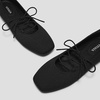 image:imageVIVAIA Miley Womens Mary Jane Flats Shoe with Stylish 3 Laces Comfortable Square Toe Ballet Flats for Women Daily OutfitBlack