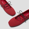 image:imageVIVAIA Miley Womens Mary Jane Flats Shoe with Stylish 3 Laces Comfortable Square Toe Ballet Flats for Women Daily OutfitRuby Red