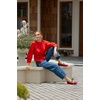 image:imageVIVAIA Miley Womens Mary Jane Flats Shoe with Stylish 3 Laces Comfortable Square Toe Ballet Flats for Women Daily OutfitRuby Red