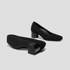 image:imageVIVAIA Monroe Womens SquareToe Margot Chunky Heel Pumps Knit Upper Block Heel Arch SupportBlack