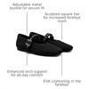 image:imageVIVAIA Myriel Margot 30 Mary Jane Flats for Women Comfortable Square Toe Fashion Adjustable Metal Buckle Sustainable Ballet Flat ShoesBlack