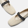 image:imageVIVAIA Myriel Margot 30 Mary Jane Flats for Women Comfortable Square Toe Fashion Adjustable Metal Buckle Sustainable Ballet Flat ShoesCream Ivory