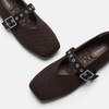 image:imageVIVAIA Myriel Margot 30 Mary Jane Flats for Women Comfortable Square Toe Fashion Adjustable Metal Buckle Sustainable Ballet Flat ShoesDark Chocolate
