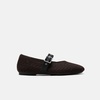 image:imageVIVAIA Myriel Margot 30 Mary Jane Flats for Women Comfortable Square Toe Fashion Adjustable Metal Buckle Sustainable Ballet Flat ShoesDark Chocolate