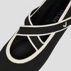 image:imageVIVAIA Nia Womens Mary Jane Flats Shoe with CrossStrap Style Almond Toe Comfortable Ballet Flats for Casual Daily WearBlack Cream Ivory
