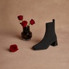 image:imageVIVAIA Regina Pro Booties for Women Comfort Block Heel Ankle Boots Square Toe Slipon Water Repellent Anti Slip for FallWinter Dress Daily OutfitSolid Black