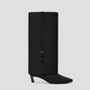 image:imageVIVAIA Rita Womens Ankle Boots with Detachable Leg Warmers Mini Square Toe Kitten Heel Booties Fashion Comfortable for Daily OutfitBlack