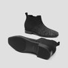 image:imageVIVAIA Ryan SlipOn Chelsea Boots for Women Square Toe Ankle Boots Water Repellent Comfortable Low Heel Booties for Daily OutfitBlack Metallic