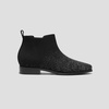 image:imageVIVAIA Ryan SlipOn Chelsea Boots for Women Square Toe Ankle Boots Water Repellent Comfortable Low Heel Booties for Daily OutfitBlack Metallic