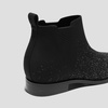 image:imageVIVAIA Ryan SlipOn Chelsea Boots for Women Square Toe Ankle Boots Water Repellent Comfortable Low Heel Booties for Daily OutfitBlack Metallic