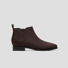 image:imageVIVAIA Ryan SlipOn Chelsea Boots for Women Square Toe Ankle Boots Water Repellent Comfortable Low Heel Booties for Daily OutfitDark Chocolate