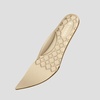 image:imageVIVAIA Scarlett PointedToe Kitten Heel Pumps Knit Upper Arch Support Rubber OutsoleCream Ivory  Black