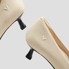 image:imageVIVAIA Scarlett PointedToe Kitten Heel Pumps Knit Upper Arch Support Rubber OutsoleCream Ivory  Black