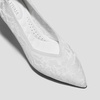 image:imageVIVAIA Scarlett PointedToe Kitten Heel Pumps Knit Upper Arch Support Rubber OutsoleWhite Lace Embroidery
