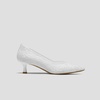 image:imageVIVAIA Scarlett PointedToe Kitten Heel Pumps Knit Upper Arch Support Rubber OutsoleWhite Lace Embroidery