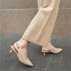 image:imageVIVAIA Selena PointedToe Kitten Slingback Elegant Arch SupportAlmond