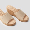 image:imageVIVAIA Stacey Pro Roundtoe Wedge Sandals for Women Open Toe Sandals Comfy Casual Dressy SummerAlmond Crochet