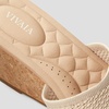 image:imageVIVAIA Stacey Pro Roundtoe Wedge Sandals for Women Open Toe Sandals Comfy Casual Dressy SummerAlmond Crochet