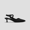 image:imageVIVAIA Sylvan Womens PointEase Slingback Pumps Pointed Toe Knit Upper Arch Support Kitten HeelBlack