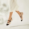 image:imageVIVAIA Tamia Mary Jane Flats for Women Comfortable Toe Flat Shoes Adjustable Washable Ballet FlatsAlmond Black