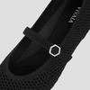 image:imageVIVAIA Tamia Mary Jane Flats for Women Comfortable Toe Flat Shoes Adjustable Washable Ballet FlatsBlack Mesh