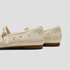 image:imageVIVAIA Tamia Mary Jane Flats for Women Comfortable Toe Flat Shoes Adjustable Washable Ballet FlatsCream Ivory Pearls