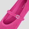 image:imageVIVAIA Tamia Mary Jane Flats for Women Comfortable Toe Flat Shoes Adjustable Washable Ballet FlatsFuchsia Mesh