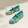 image:imageVIVAIA Tamia Mary Jane Flats for Women Comfortable Toe Flat Shoes Adjustable Washable Ballet FlatsTurquoise Tropical