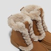 image:imageVIVAIA Terry Womens Wool Warm Ankle Boots Lightweight Water Repellent Winter Snow Booties Comfortable Platform Heel Ankle BootsCaramel Wool Water Prf