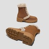image:imageVIVAIA Terry Womens Wool Warm Ankle Boots Lightweight Water Repellent Winter Snow Booties Comfortable Platform Heel Ankle BootsCaramel Wool Water Prf