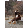 image:imageVIVAIA Terry Womens Wool Warm Ankle Boots Lightweight Water Repellent Winter Snow Booties Comfortable Platform Heel Ankle BootsCaramel Wool Water Prf
