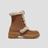 image:imageVIVAIA Terry Womens Wool Warm Ankle Boots Lightweight Water Repellent Winter Snow Booties Comfortable Platform Heel Ankle BootsCaramel Wool Water Prf