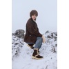 image:imageVIVAIA Terry Womens Wool Warm Ankle Boots Lightweight Water Repellent Winter Snow Booties Comfortable Platform Heel Ankle BootsDkchocolate Wool Water Prf