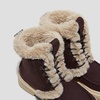 image:imageVIVAIA Terry Womens Wool Warm Ankle Boots Lightweight Water Repellent Winter Snow Booties Comfortable Platform Heel Ankle BootsDkchocolate Wool Water Prf