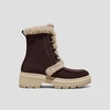 image:imageVIVAIA Terry Womens Wool Warm Ankle Boots Lightweight Water Repellent Winter Snow Booties Comfortable Platform Heel Ankle BootsDkchocolate Wool Water Prf