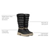 image:imageVIVAIA Tyler 2in1 Detachable PufferTherm Warm Boots Waterproof Winter Snow Boots Round Toe Platform Heel Anti Slip BootiesBlack With Leg Warmers