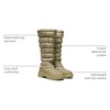 image:imageVIVAIA Tyler 2in1 Detachable PufferTherm Warm Boots Waterproof Winter Snow Boots Round Toe Platform Heel Anti Slip BootiesCardamon With Leg Warmers
