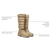 image:imageVIVAIA Tyler 2in1 Detachable PufferTherm Warm Boots Waterproof Winter Snow Boots Round Toe Platform Heel Anti Slip BootiesDesert With Leg Warmers