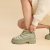 image:imageVIVAIA Tyler Womens Warm Boots Round Toe Platform Heel Booties Waterproof Winter Snow Ankle BootsCardamon
