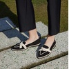 image:imageVIVAIA Valentina Pointed Toe Women Casual Flats Slip on Comfortable LoafersBlack Ivory