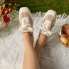 image:imageVIVAIA Womens Cristina SquareToe SneakersCream Floral Print