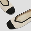 image:imageVIVAIA Womens Margot 20 SquareToe Ballet FlatsCream Ivory  Black