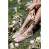 image:imageVIVAIA Womens Margot Mary Jane SquareToe Ballet FlatsCream Floral Mesh
