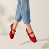 image:imageVIVAIA Womens Margot Mary Jane SquareToe Ballet FlatsRuby Red