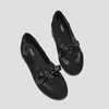 image:imageVIVAIA Yanka Womens Flat Shoes Round Toe Satin Sneakerina Laceup Ballet Flats Comfortable Lightweight Fashion SneakerBlack