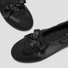 image:imageVIVAIA Yanka Womens Flat Shoes Round Toe Satin Sneakerina Laceup Ballet Flats Comfortable Lightweight Fashion SneakerBlack